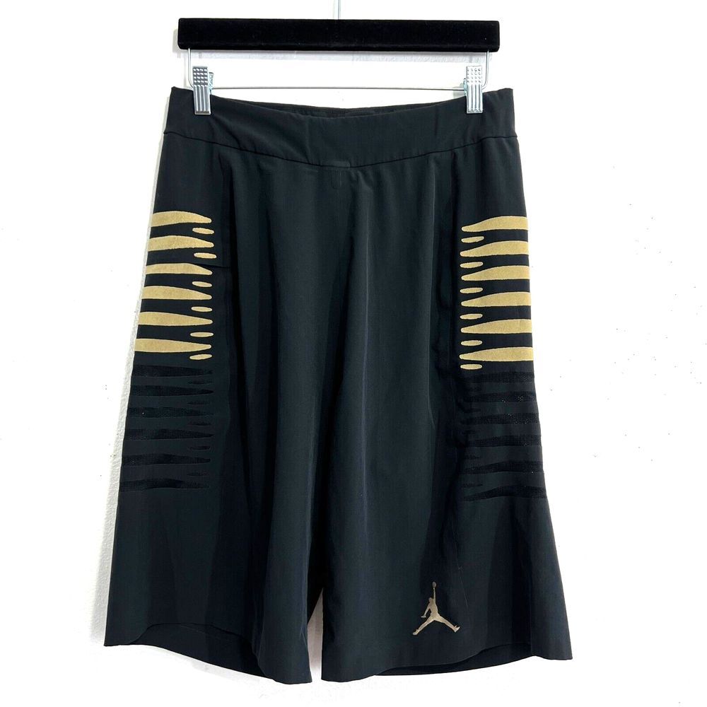 Nike The Air Jordan Short Dri-Fit Mens XS ‎ Black/ Gold Premium Crafted Training